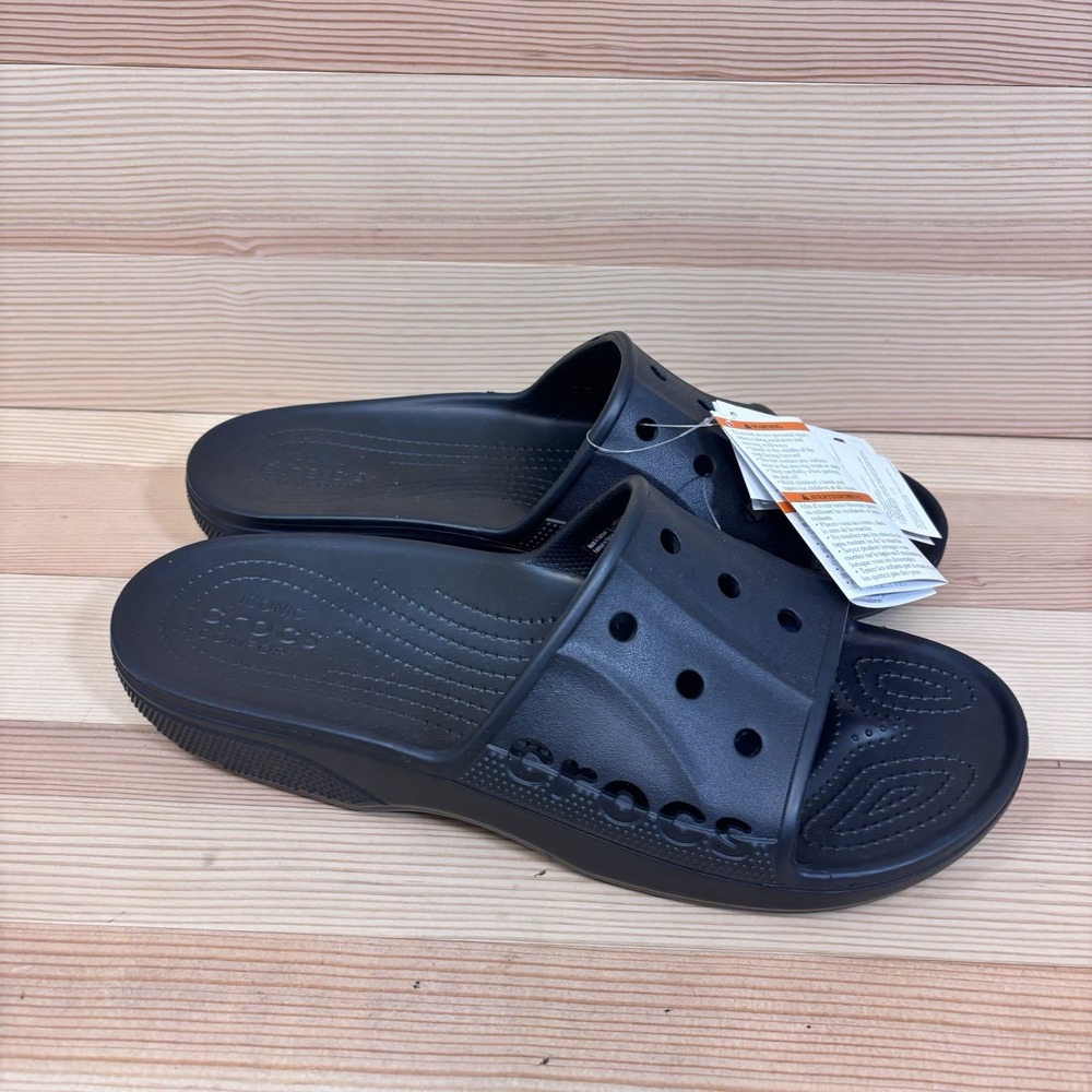 Crocs Baya 2 Men's Slide Sandals Size 12 Black Lightweight Water Friendly